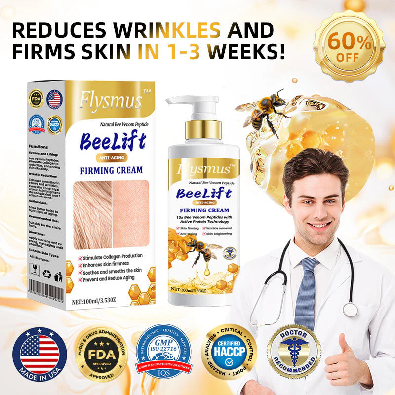 ⚡🐝Flysmus™ BeeLift Anti-Aging Firming Cream,Address Crepe & Sagging(🔥74% Off for a Limited Time!)