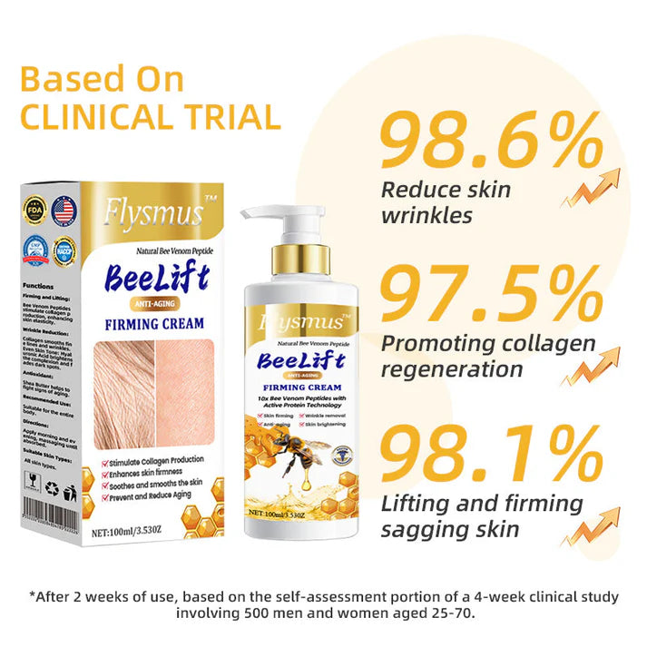 ⚡🐝Flysmus™ BeeLift Anti-Aging Firming Cream,Address Crepe & Sagging(🔥74% Off for a Limited Time!)