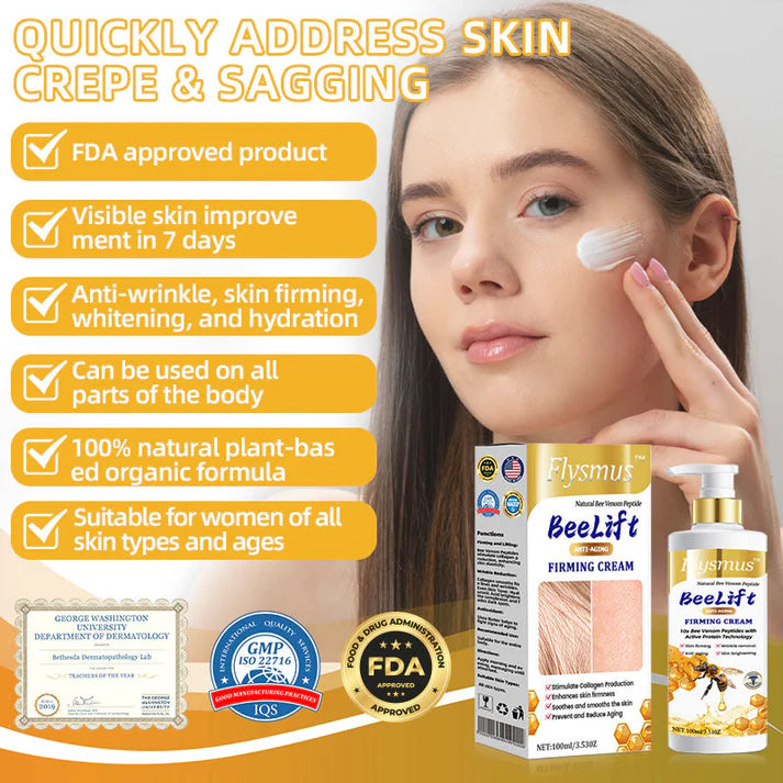 ⚡🐝Flysmus™ BeeLift Anti-Aging Firming Cream,Address Crepe & Sagging(🔥74% Off for a Limited Time!)